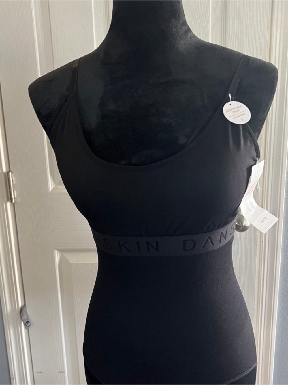 Danskin Black Scoop Neck Built-In Shelf Bra Tank
